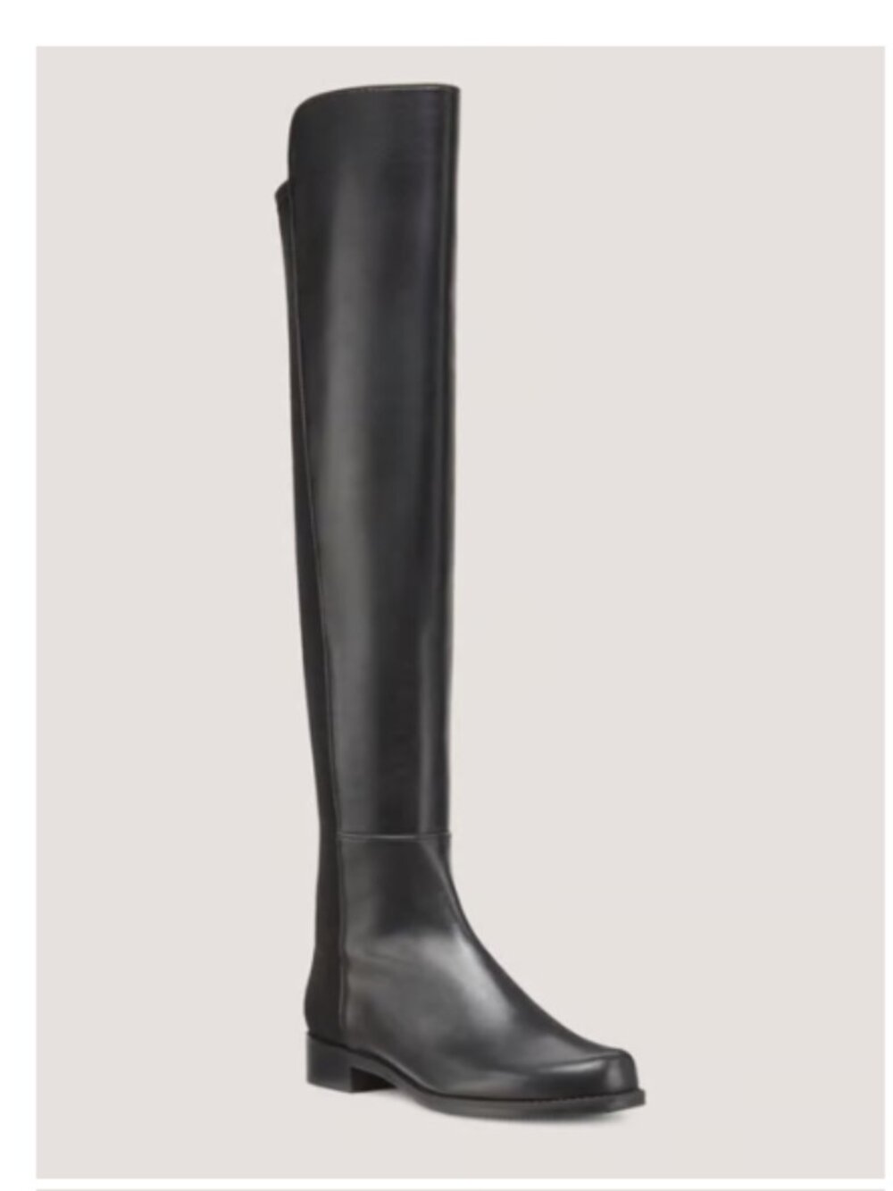 Stuart Weitzman 5050 Black Leather  Over-the-Knee Riding Boots Sz 7